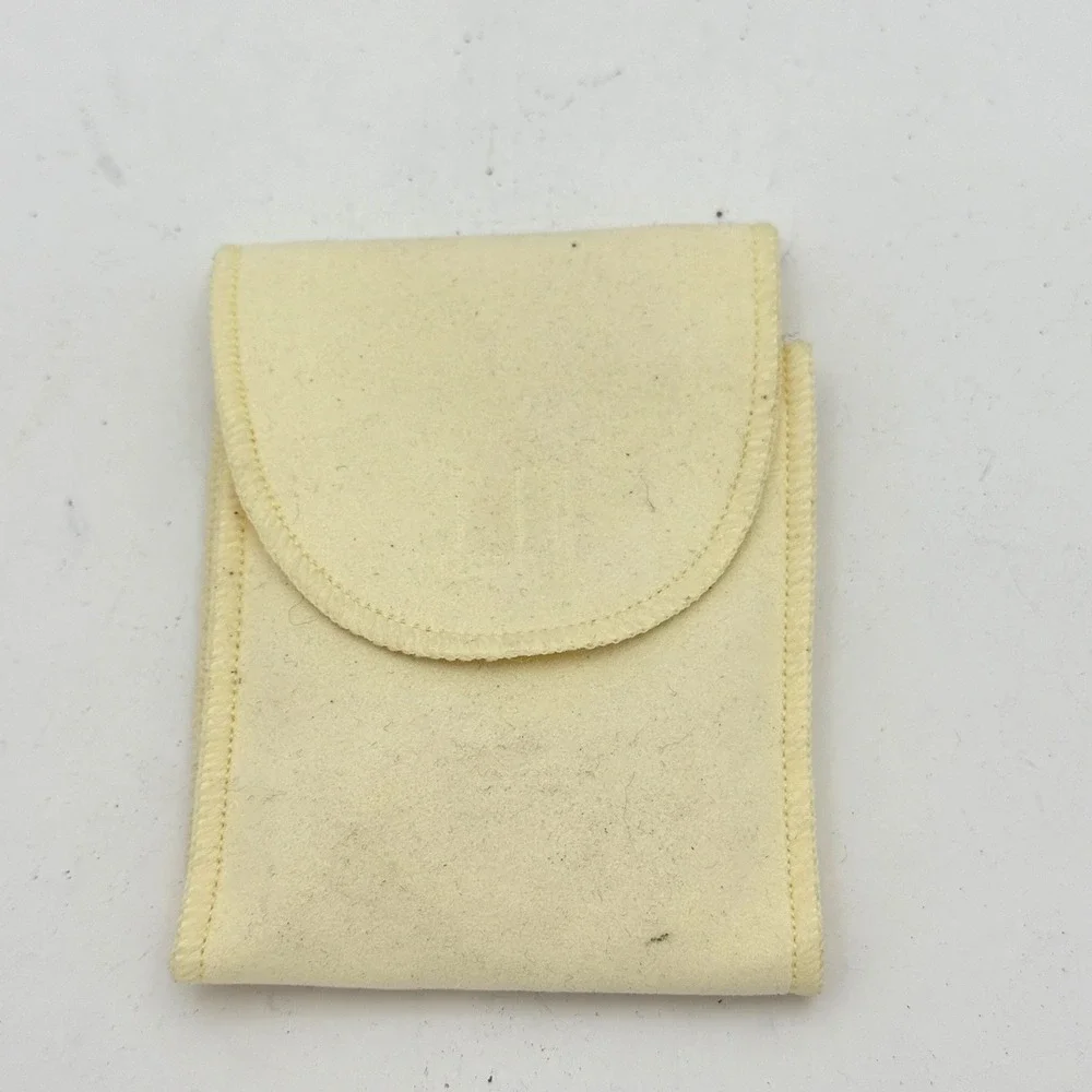 Dunhill Made in Italy Gold-Tone & Black Textured Leather Oval Keychain Key Fob‎